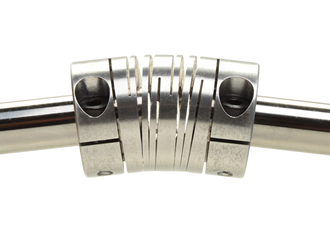 Beam couplings have zero backlash & high torsional stiffness